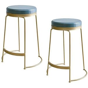 AADDFDD Barkrukken Bar Stoelen Faux Lederen Barkrukken Set van 2 Ontbijt Keuken Eetkamerstoelen Counter Krukken Keuken Eiland Barkrukken 65/75cm Zithoogte