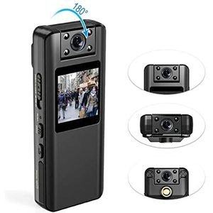 Actiecamera, A22 1080P Infrarood Nachtzicht Digitale Mini Camera Met LED Scherm Kleine Camcorder Body Cam for Thuiskantoor(Only Camera)