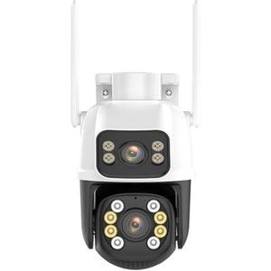 Bewakingscamera, 8MP 4K Dual Lens Dual Screen IP Camera 4MP HD Ai Menselijke detectie Beveiliging Waterdichte CCTV Surveillance(8MP Add 32G)