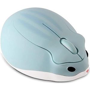 LIKE SHOW Draadloze schattige hamstervormige muis - 1200 DPI minder ruis, draagbare USB draadloze muis voor pc, laptop, computer, notebook, MacBook - cadeau voor kinderen en meisjes (blauw)