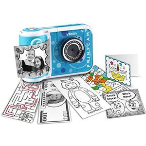 Vtech KidiZoom Print Cam blauw – instant kindercamera met printfunctie, selfie- en videofunctie, effecten, games en nog veel meer. Voor kinderen van 4-12 jaar