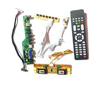 Voor LM190E08-TLL1/TLL2 HDMI VGA USB AV RF LCD panel monitor T.V53 drive card board toetsenbord+afstandsbediening+omvormer LVDS 4CCFL 30Pin Kit (LM190E08-TLL1)