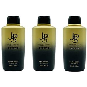 John Player Special Gold Hair & Body Shampoo 3 x 500 ml