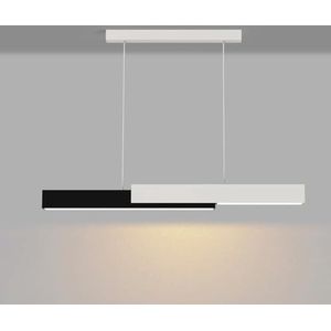 LANGDU Moderne plafondhanglamp, 3000K LED-kroonluchter, zwart + wit hanglamp for keukeneiland eetkamer slaapkamer hal bar woonkamer
