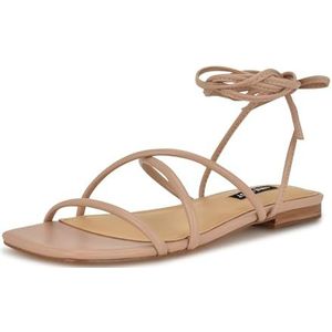 Nine West Mikila platte sandalen voor dames, Licht natuur 110, 36 EU