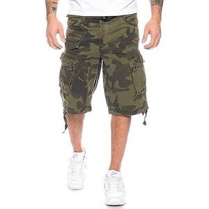 Geographical Norway Panoramique Men - Heren Bermuda Shorts Korte Mannen - Heren Sport Cargo Short Zomer - Regular Mannen Shorts Chino Bermuda Shorts Fit, camouflage, khaki, L
