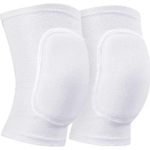 Knieondersteuning, Een paar zachte, ademende kniebeschermers, kniesteun, elastische sportkniebeschermers Kniebandages(White,XS)