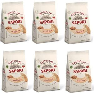 Sapori Cantuccini Toscani IGP Alle Mandorle amandelkoekjes, biscuits Italiaanse traditie Italiaanse specialiteiten zak met 100 g