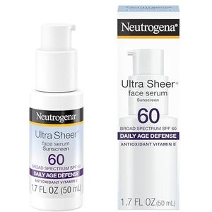 Neutrogena - Ultra Sheer - Gezichtsserum - 50 ml - Met Vitamine E en SPF 60 - Geurvrij