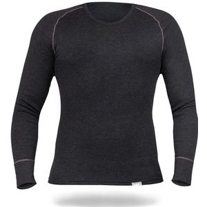 SES Thermoshirt voor heren, lange mouwen, S - 4XL, van 75% katoen en 25% polyester, ademend thermo-shirt met lange mouwen, voor warmte en comfort, antraciet, XL