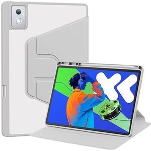 Tablet Case Geschikt for Lenovo Xiaoxin Pad Pro 12.7inch 2025 TB-375FC TB-373FU 360 Roterende Acryl Cover(Gray)