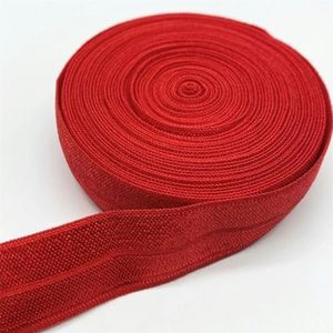 15mm 20mm 25mm elastisch lint vouw over spandex elastische band voor het naaien van kant trim tailleband kledingstuk accessoire-rood-15mm-2yards
