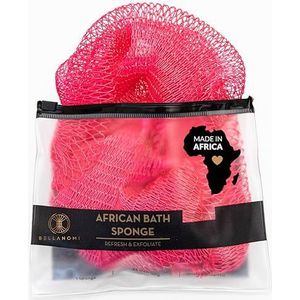 Bellanomi Afrikaanse exfoliërende netspons authentiek ethisch afkomstig uit Nigeria 45 ""lang (roze)