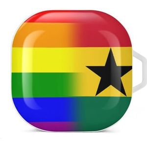 LGBT Pride Ghana vlag oordopjes hoesje compatibel met Samsung hard shell beschermhoes wit stijl