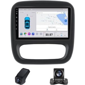 Autoradio 2Din Bluetooth met Carplay en Android Auto,geldt voor Renault Trafic 3 2014-2021 Opel Vivaro B 2014-2018 9 inch met touchscreen stereo auto ondersteunt stuurbediening(NF-2)