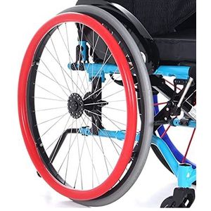 Wheelies voor rolstoelen, Rolstoel duwrandhoezen 22/24-inch meerkleurige verpakking van 2(Red,24inch)