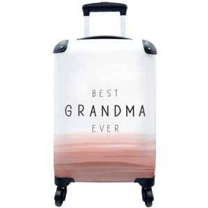 MuchoWow® Koffer - Best grandma ever - Oma - Spreuken - Quotes - Past binnen 55x40x20 cm en 55x35x25 cm - Handbagage - Trolley - Fotokoffer - Cabin Size - Print