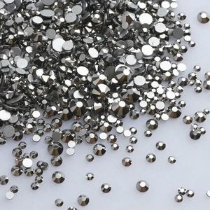 1440 stuks mixformaat SS3-SS20 heldere kristal platte strass steentjes niet-hotfix glazen decoraties DIY glitterstenen 3D nail art-hematiet-mixformaat-1440 stuks