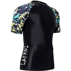 LAFROI Heren korte mouw UPF 50+ Baselayer Skins Compressie Rash Guard Fierce Size MD