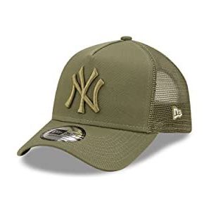 New Era New York Yankees MLB Tonal Mesh Olive 9Forty Kids A-Frame Adjustable Trucker Cap - Youth