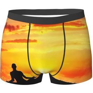 DEXNEL Heren ondergoed boxerslips zacht ademend ondergoed 1pack, yoga meditatie, Zwart, XL