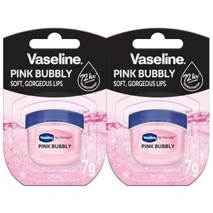 Vaseline Lip Therapy 7G Pink Bubbly | Voedende lippenbalsem voor optimale hydratatie met een roze bubbelende kleur | (Pink Bubbly (2 Stuks))