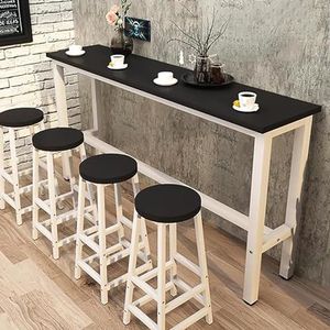 Moderne Houten Bar Tafel, Rechthoek Console Sofa Tafel, Console Tafel, Smalle Tafel Eettafel voor Woonkamer, Eetkamer, Keuken, Gang, Stevige Eenvoudige Montage (Color : B, Size : 140 * 40cm)