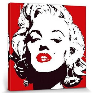1art1 Marilyn Monroe Poster Kunstdruk Op Canvas A Kiss Is A Kiss Muurschildering Print XXL Op Brancard | Afbeelding Affiche 80x80 cm