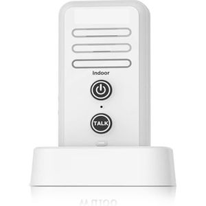 Walkie-talkie, 0,5 mijl bereik Draadloze deurbellen Intercomsysteem Volume aanpassen Oplaadbare deurbelontvanger Waterdichte dop(White Receiver)