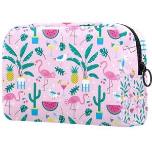 Make-up Organizer Tas Llama Show Alpaca Cactus Geel Potlood Case Cosmetische Opbergtas Draagbare Toilettas voor Vrouwen Mannen, Multi kleuren 06, 18.5x7.5x13cm/7.3x3x5.1in