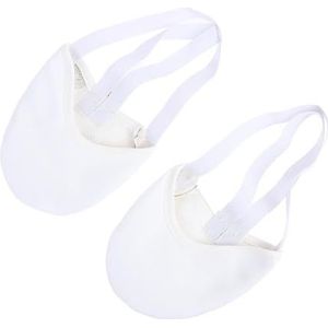 De tenen draaien, de liefdesschoenen draaien Ritmische Gymnastiek Half Sole Dansschoenen Multicolor Meerdere Maten(White,Large)