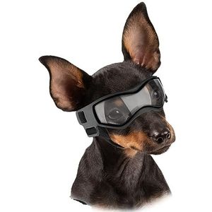 Interessante huisdierenhoed Hondenzonnebril Hondenbril, comfortabel, zacht, gemakkelijk te dragen, verstelbare puppyzonnebril for kleine tot middelgrote honden Kleding voor katten en honden (Color :