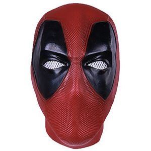 DP Masker Deluxe Rode Volledige Hoofd Latex Film Helm Halloween Cosplay, Type C, Eén maat