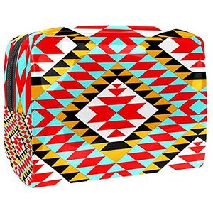 Waterdichte cosmetische tassen, geometrische gele reizen cosmetische tassen, multifunctionele draagbare make-up tassen, reizen cosmetische tas organizer voor vrouwen