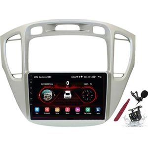 Android 15 Autoradio voor T-oyota Highlander (2001-2007) 9 inch 2K touchscreen 2000 * 1200 Android hoofdunit multimediaspeler met Carplay, GPS-navigatie, BT, 5G WiFi, DSP, SWC,Y2