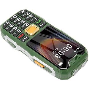 Ouderen Ontgrendeld Mobiele Telefoon 2.4 Inch 2G Ouderen 2400mAh Een Knop Legering Frame Dual SIM Ouderen Telefoon (EU-stekker)