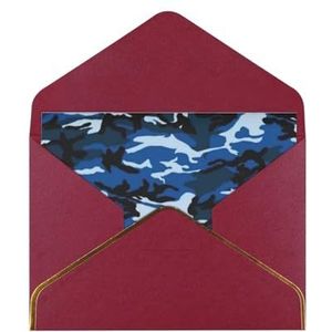 Blauwe Camo elegante parelpapier wenskaart - voor individuen die speciale gelegenheden vieren, collega's, gezinnen en vrienden die groeten uitwisselen