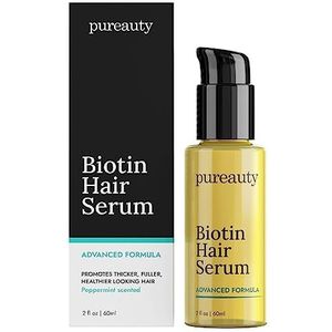 Biotin Hair Growth Serum Advanced Topical Formula To Help Grow Healthy, Strong Hair Suitable for Men and Women of All Hair Types Hair Loss Support By Pureauty Naturals (Pack of 1)