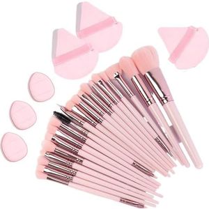 20 stuks make-up kwastenset kunstenaarschap borstels Kabuki Poeder Borstel Oogschaduw Stippling Borstel Premium Synthetische Make Up Borstel Set Voor Contouring Concealer Foundation Poeder Oogschaduw