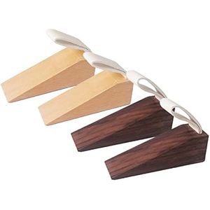 Deurstoppers, Deurstopper wig for op de vloer, massief houten deurstopper, houten antibotsingsdeurstopper,