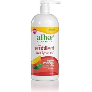 ALBA BOTANICA Zeer emollient Bath & Shower Gel, Honey Mango 32 FZ