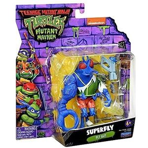 Turtles Mutant Mayhem - Super Fly in action-versie, 12 cm, artikel, gedetailleerd en met relatief wapen, voor kinderen vanaf 4 jaar, Giochi Preziosi