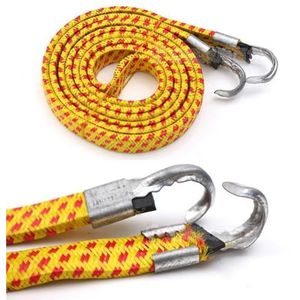Zwaar rubber, flexibel 1,4/1,7/2 m lange platte elastische bungee-koorden en -riemen met haken for fietsendragers(2m-2pcs)