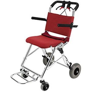 Rolstoel Aluminiumlegering Rolstoel Lichtgewicht, Ouderen Gehandicapte Rolstoel Opvouwbaar, Opvouwbare scootmobielen Trolley Geschikt voor reizen