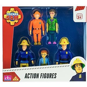 Fireman Sam Action Figures 5-pack, scaled play preschool poseable figures, imaginative play