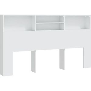 vidaXL Hoofdbordkast 180x19x103,5 cm wit, hoofdeindekast, hoofdbord kast, bedombouw kast, hoofdeindekasten, hoofdbord kasten, bedombouw kasten