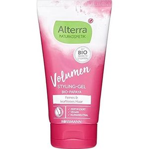Alterra Papaya Bio & Bamboo Styling Gel 150 ml, zeer sterk haar met biologisch mango-extract, oplosmiddelvrij, siliconenvrij, natuurlijke cosmetica