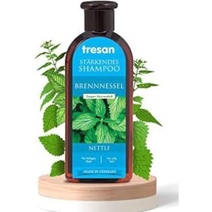 Tresan Brandnetel versterkende shampoo voor olieachtig haar, dagelijkse hydratatie, ontgifting, anti-haarverliesshampoo, roos & kroes, geen parabenen en geen gluten, 300 ml