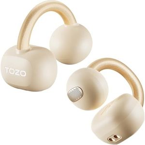 TOZO OpenEarRing Echte Open Ear koptelefoon, lichtgewicht Comfort Open Ear Clip draadloze oordopjes, 40H Play Bluetooth 5.4 hoofdtelefoon met slimme digitale display ontwerp Fit Sport Running, Workout