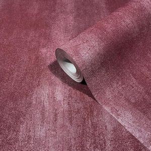 marburg Behang rood bruin metallic pleisterlook betonlook vliesbehang voor woonkamer of slaapkamer Made in Germany 10,05 x 0,53 m
